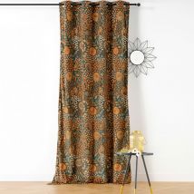 Rideau motif fleur Pendjab - 145x260cm - Abricot