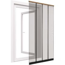 Easy Life - Rideau moustiquaire pour porte fenêtre en fibre de verre 4 lamelles - 100x220 cm