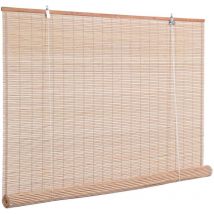 Bizzotto - Tenda Decorativa Nizza Marrone 150x260h in Bamboo e Legno