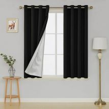 Rideau noir 52 63 (132cm 160cm) une pièce [environ 549 grammes] 2 tissus de couleur unie ombrage