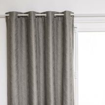 Rideau occultant Dana140x260cm gris Jacquard Atmosphera Créateur D'intérieur