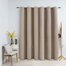 Rideau occultant,Décoration Chambre Fenêtre avec anneaux en métal Beige 290x245 cm Vidaxl