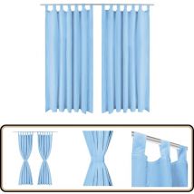 Rideau occultant avec boucles 2 pcs 140 x 225 cm Turquoise - Rideaux Turquoise - Rideaux Salon - Rideaux Chambre - Rideaux Décoratifs - Rideaux