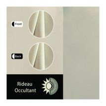 Rideau occultant, Beige, à œillets 140x240cm prêt a poser Atout Ciel
