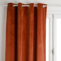 Rideau occultant velours rose terracotta 140x260cm Atmosphera Créateur D'intérieur