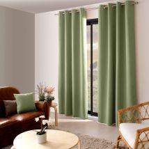 Rideau occultant et isolant uni Olive - 140x240cm - Vert olive