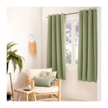 Rideau Occultant Court uni 140x180cm - 140x240cm - Vert olive