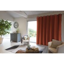Rideau luxe baie vitrée occultant + isolant polaire L280 x H260 cm Inuit Orange