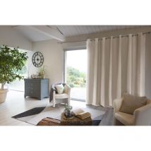 Intex Deco - Rideau luxe baie vitrée occultant + isolant polaire L280 x H260 cm Inuit Naturel