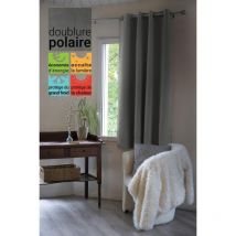 Rideau occultant isolant phonique + polaire 140 x 180 cm Inuit Gris Anthracite