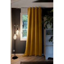 Intex Deco - Rideau occultant isolant phonique + polaire 140 x 280 cm Inuit Jaune moutarde