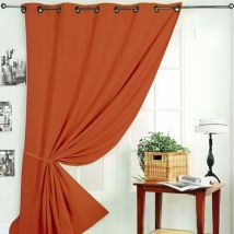 Rideau occultant Non Feu M1 Brique 140x260 cm