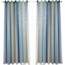 Yzmrbdqc - Rideau occultant pour chambre à coucher, rideau anti-bruit, isolation thermique, rideaux opaques avec motif (53'W x 83'H (134 x 210cm),