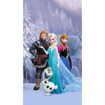 Rideau occultant taille l La Reine des Neiges Portrait Anna Elsa et leurs amis de Disney 140CM x 245CM