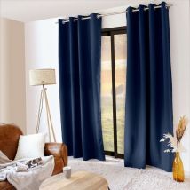 Rideau occultant thermique 140x240 Guimauve bleu marine