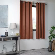 Rideau occultant uni 210gr/m2 Marron Brun 140x280 cm
