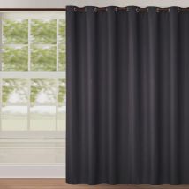 Rideau occultant uni grande largeur Noir 240x260 cm
