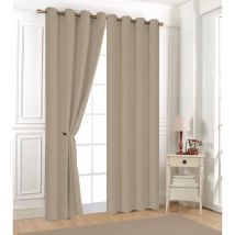 Rideau Occultant uni Opera 140 x 240 cm Taupe