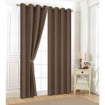 Rideau Occultant uni Opera 140 x 240 cm Choco