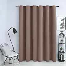Rideau occultant,Décoration Chambre Fenêtre,Rideau Thermique Isolant avec anneaux en métal Taupe 290x245 cm GDSVW93752 MaisonChic