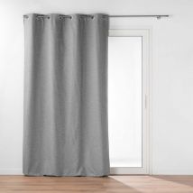 Rideau à oeillets avec doublure amovible Gris 140x260 cm