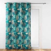 Rideau à oeillets 140 x 260 cm Polyester métallisé Ornella Emeraude