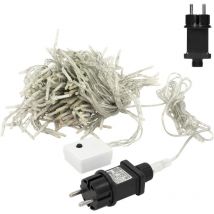 Rideau Pendant Lumineux à led, pvc Blanc 2m, 240 led Blanc Froid, Chaîne Guirlande Lumineuse, Déco Pluie de Glace, Filet Lumineux IP44, Illumination