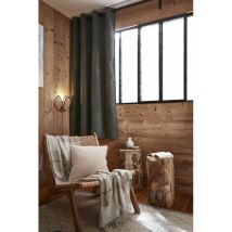 Intex Deco - Rideau Petite Hauteur 140 X 180 Cm Occultant Doublé Polaire Bjorn Romarin