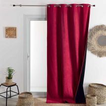 Rideau thermique phonique et semi occultant KONFOR Rouge 140x180 cm