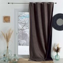 Rideau thermique phonique et semi occultant KONFOR Taupe 140x180 cm