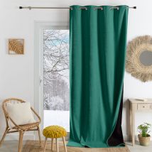 Rideau thermique phonique et semi occultant KONFOR Vert 140x300 cm
