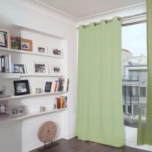 Moondream - Rideau Phonique Occultant et Thermique ' ' Vert tilleul 140x260 cm