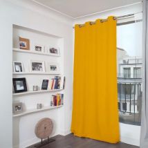 Moondream - Rideau Phonique Occultant et Thermique ' ' Jaune moutarde 140x260 cm