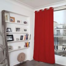 Moondream - Rideau Phonique Occultant et Thermique ' ' Rouge 140x260 cm