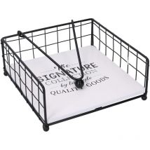 Porte-serviettes carré en bois blanc cm19x19h7