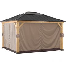 Rideau pour gazebo en cèdre - 336cm x 394cm