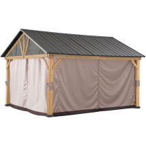 Rideau pour gazebo en cèdre - 336cm x 400cm