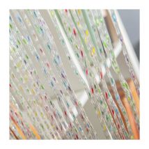 Rideau pour le cristal multicolore anti-PVC de porte anti-male 125x240 cm.