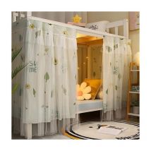 Rideau pour Lit Mezzanine Dortoir Rideau Occultant pour Lit Enfant Tenture Cabane Rideau Lit Superpose Mi Hauteur Garçon Fille Couvre-Lits Baldaquin