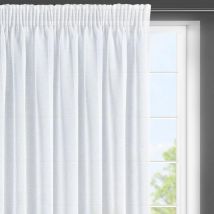 Rideau Prêt À Couler Sur Ruban 350 X 150 Cm, Blanc