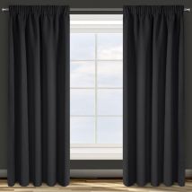 Rideau Prêt D91 Parisa Sur Ruban 140x270 Cm Noir