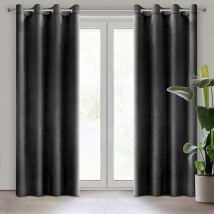Rideau prêt D91 rosa 140 x 250 cm noir