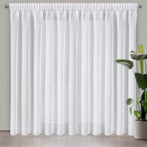 Rideau Prêt Lena Sur Ruban 350 X 270 Cm, Blanc