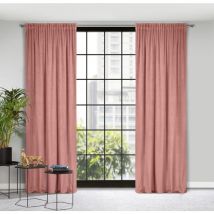 Rideau Prêt Pierre Sur Ruban 140x300 Cm Rose Foncé