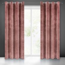 Rideau prêt villa 140X250 cm rose
