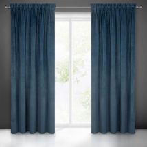 Rideau prêt villa sur ruban 140X270 cm bleu marine