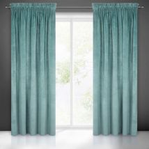 Rideau prêt villa sur ruban 140X270 cm turquoise