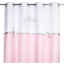Rideau Princesse Ruban 140x260cm Rose