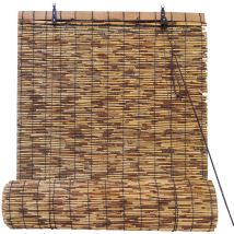 Store Enrouleur 90X200CM 100% Bambou Naturel Rideau Pour Fenetre Ou Porte