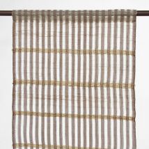 Rythmes - Voilage à rayures taupe et blanc 45x120
